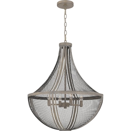 Quoizel Hallie Pendant 4 Lights Distressed Grey Wood HLE2822DGW